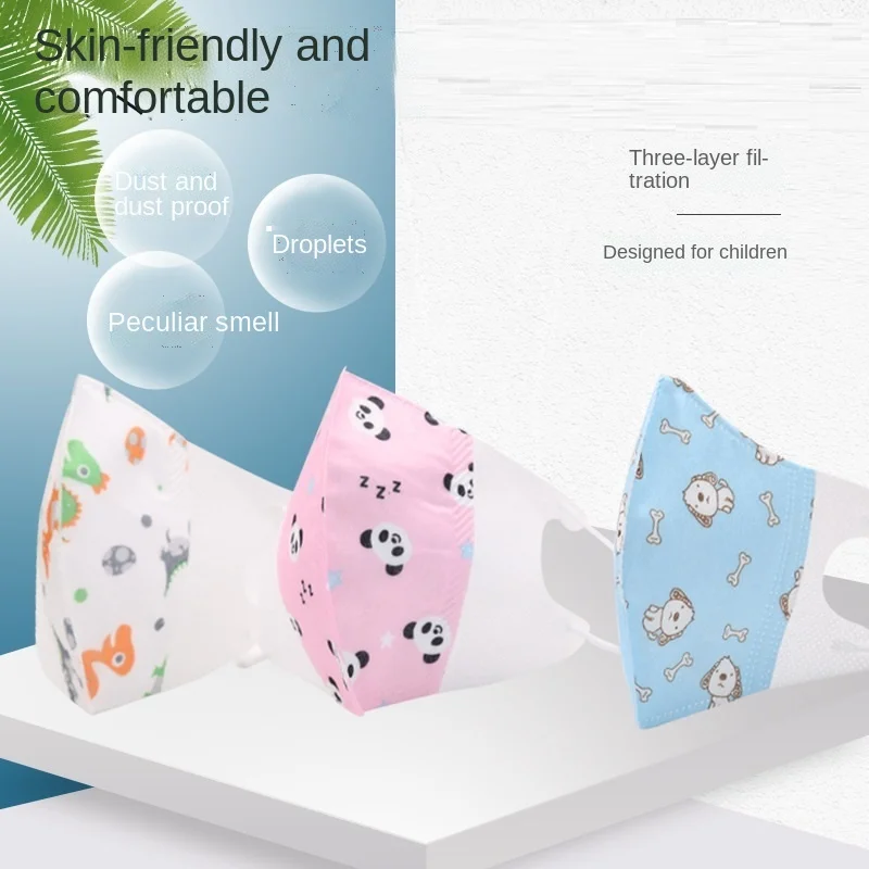 

10-100pcs 3D Kids Boys Girls Disposable Face Mask Primary School Child 4-layer 0-3 Year4-12 Year Protective Mascarilla Children