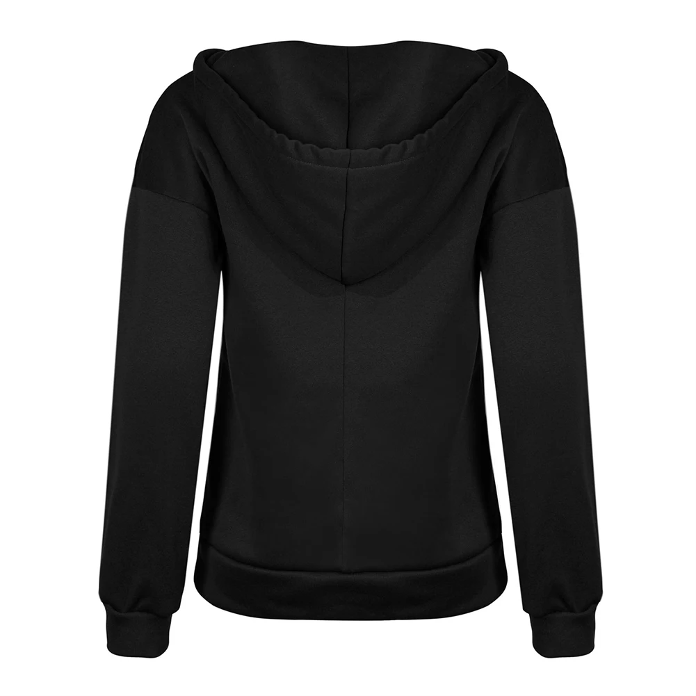 

Women Solid Long Sleeve Hooded Sweatshirts Lady Autumn Casual Cotton Blend Warm Hoodies Tops Girls Loose Pullover Streetwear