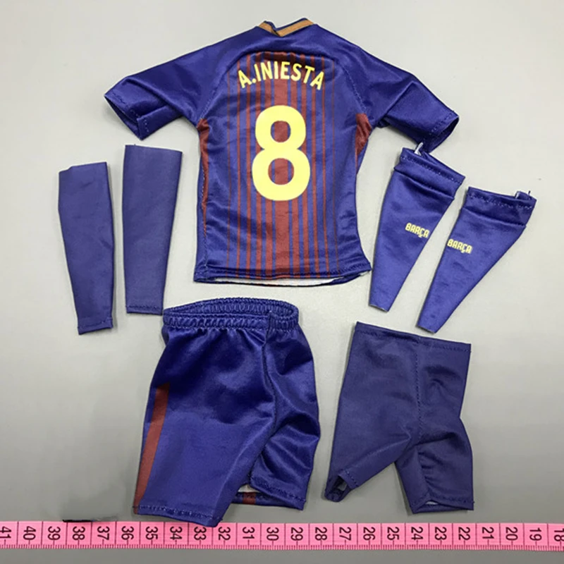 

1/6 Scale Figure Andres Iniesta Soccer Suit Football Star Clothes Set Fit 12 Inches Action Figure Doll Scene DIY Accessories