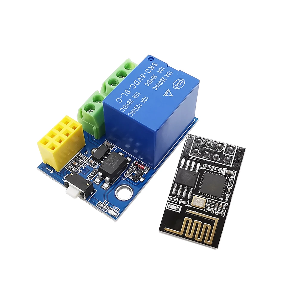10 шт. релейный модуль ESP8266 ESP-01S адаптер программатора 5 В Wi-Fi релейная плата ESP01S