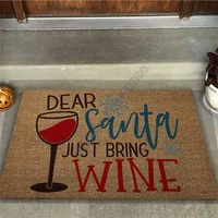 dear santa just bring wine doormat 3d all ove printed non slip door floor mats decor porch doormat