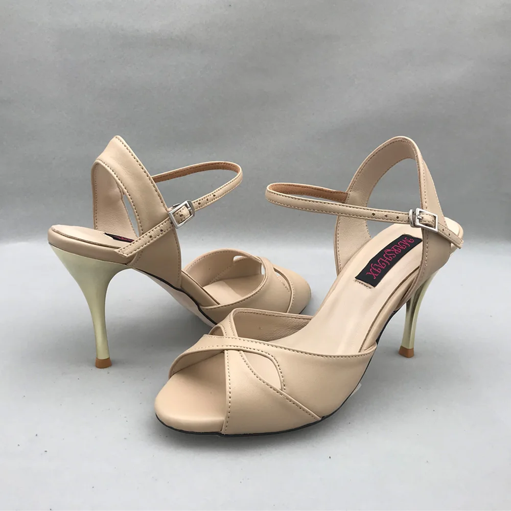 Пикантные туфли для фламенко Обувь танцев Аргентина танго Туфли pratice MST6295BSKBL кожи