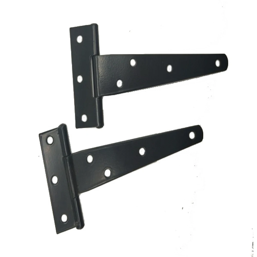 2pcs/bag Room Home Metal Hinge Replacement Zinc Coating Tool T Type Connection Practical Shed Door Heavy Duty Garage |