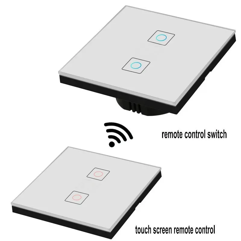 Беспроводной сенсорный выключатель стандарт ЕС/Великобритании 1 Gang/2 Gang/3 Gang RF433