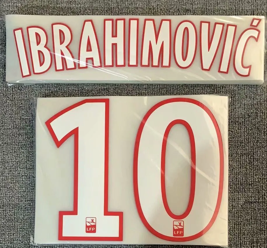 

#10 Ibrahimovic Nameset Printing Iron On Patches Soccer Patch Badge