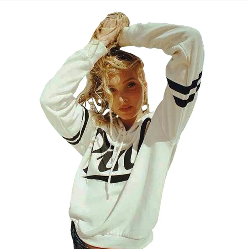 Розовые толстовки с буквенным принтом свитшоты EuropeTops 2020 женская повседневная