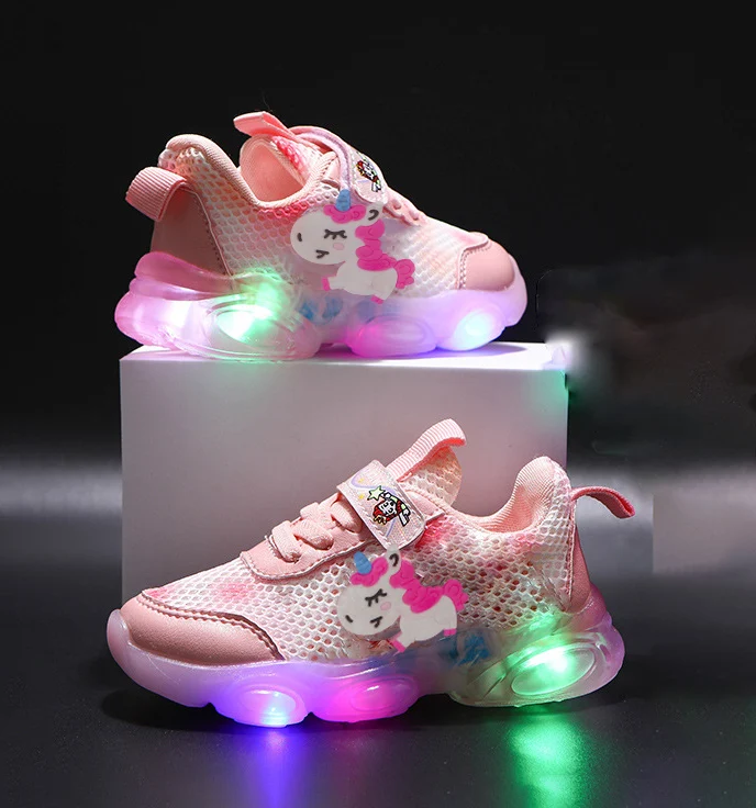 

Детские кроссовки со светодиодной подсветкой, для мальчиков и девочек, обувь с подсветкой, размеры 21-30