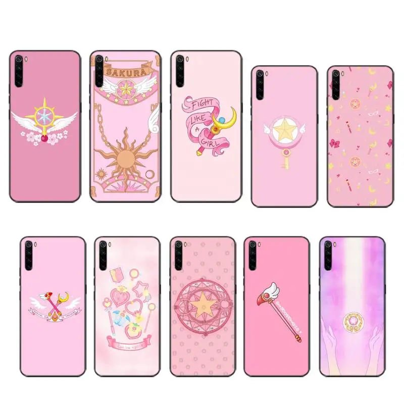 Sakura Card Captor Сейлор кейс coque fundas etui для xiaomi note max mi 3 7 8 9se Redmi 7a 8t 9 10 pro lite