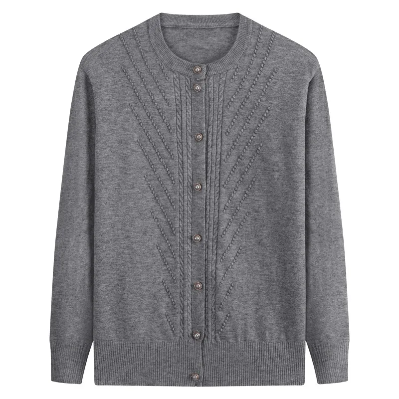 Кардиган женский трикотажный короткий для женщин среднего возраста весна 2021 4XL