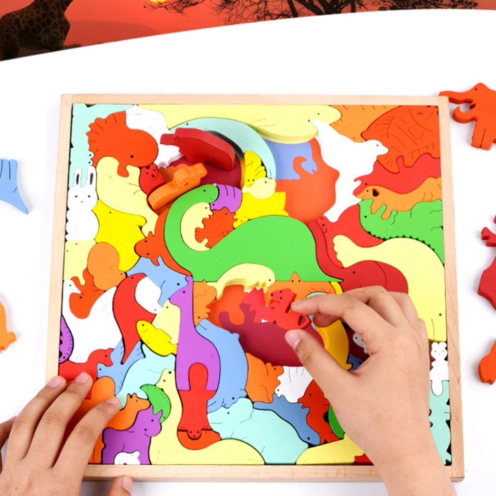 

Wooden Building Block Colored Creative Educational Funny Stacking Game