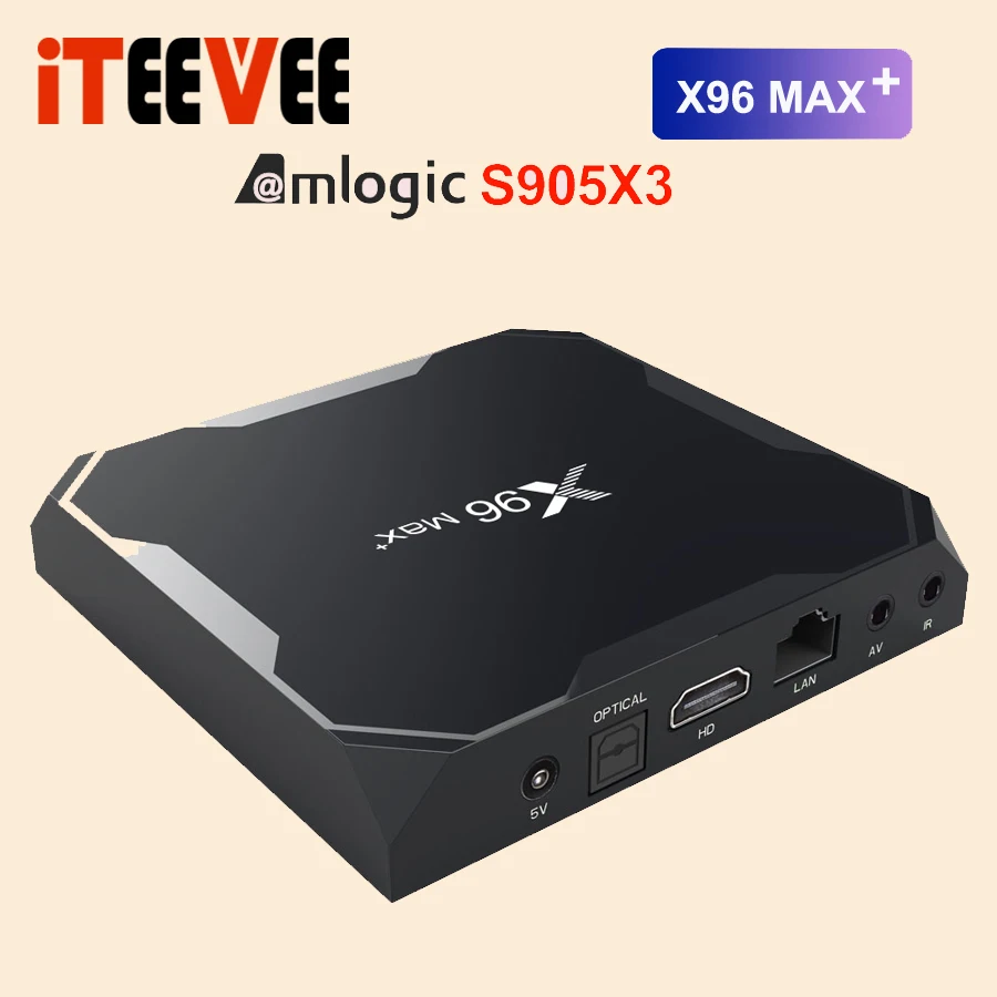ТВ-приставка X96 MAX Plus Android 9.0 1 шт. 4 Гб ОЗУ Amlogice S905X3 2 ГБ 16 8K видеоплеер 4G и 5G Dual Wi-Fi Youtube