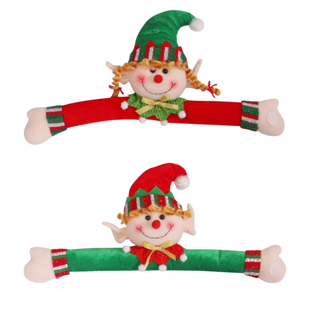 Christmas Ornament Knitted Wool Cartoons Elves Curtain Hold Door Button | Дом и сад