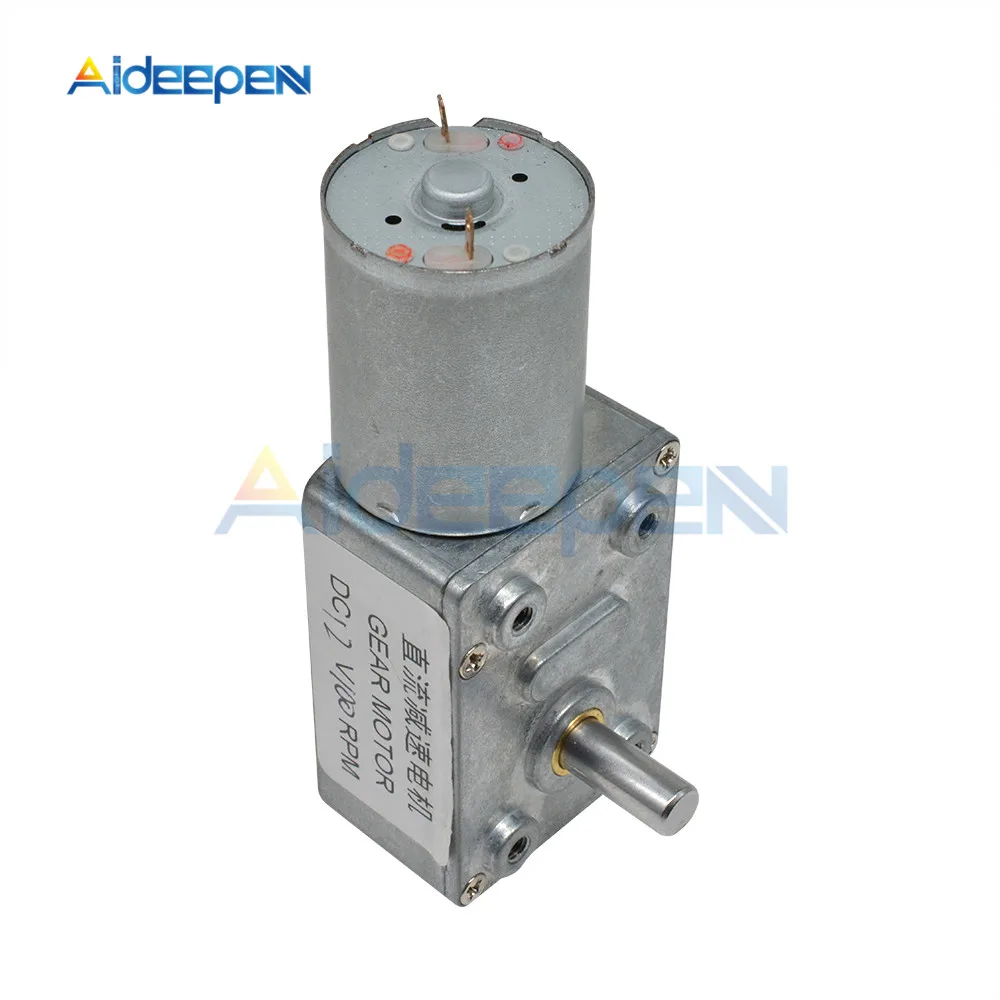 4632-370 DC 12V Вольт 100RPM Высокий крутящий момент турбины DC червячный редуктор Червячные редукторные двигатели обратный редуктор двигателя