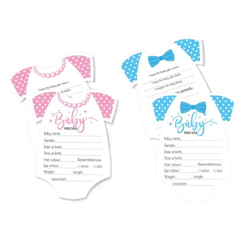 Paquete de 10 tarjetas de consejos y predicci&oacute;n para juego de Baby Shower, libro de mensajes para padres, libro de consejos divertido, fiesta de ducha Neutral de g&eacute;nero-1