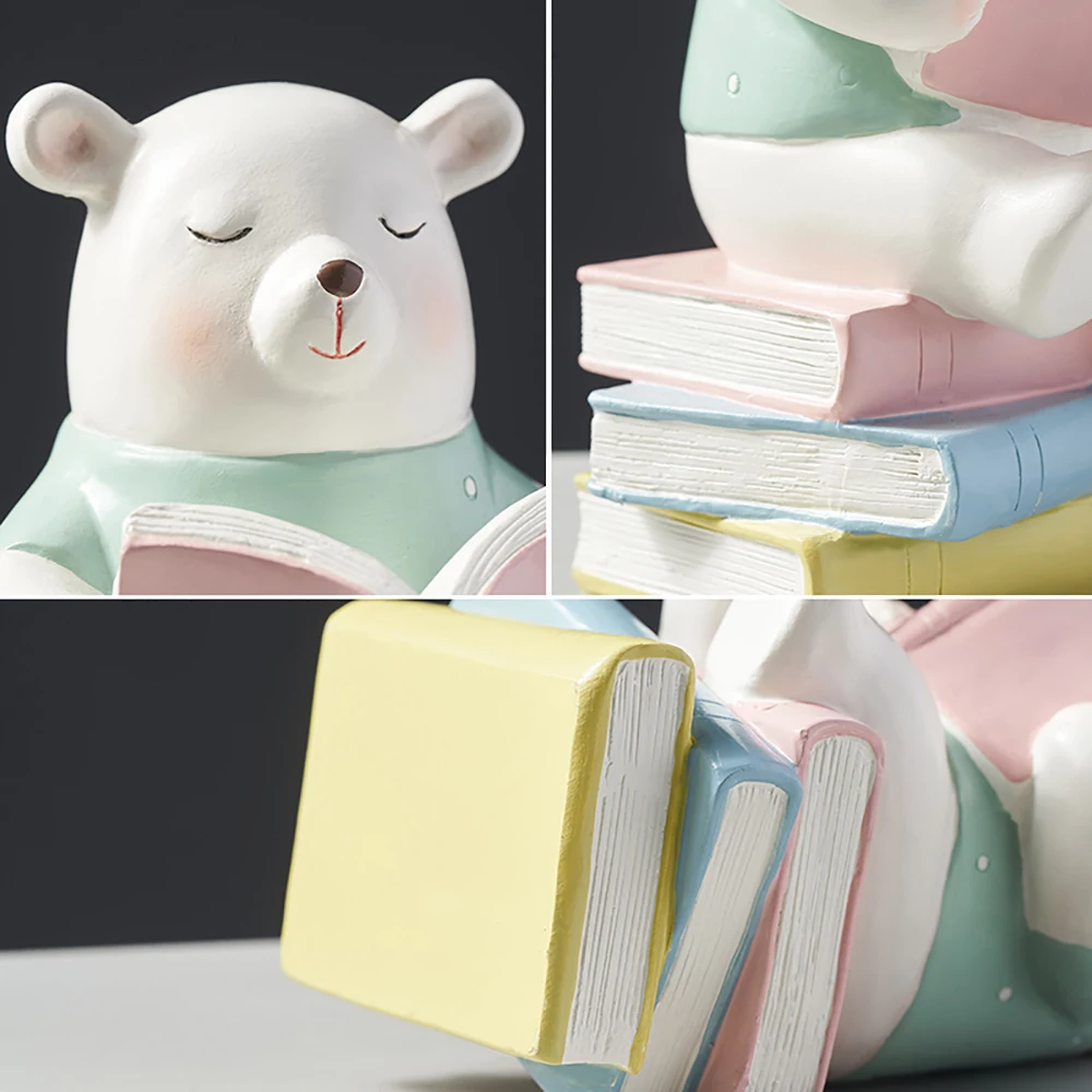 Кукольная Статуэтка из смолы с изображением маленького медведя украшения для