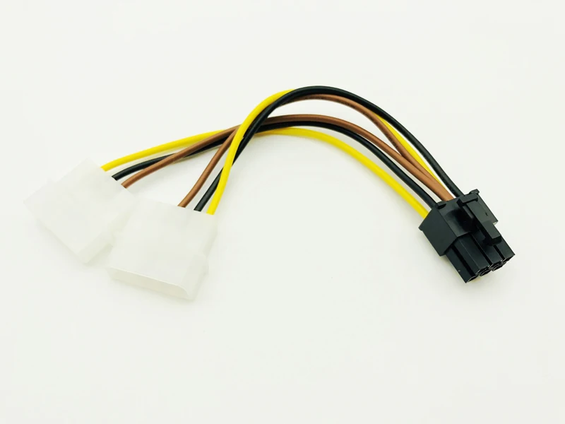 5PCS SATA Power Cable PCI-E 6Pin Female to Molex 4pin x2 Splitter PCI Express Extension Cables 15CM for BTC Miner Mining | Компьютеры и