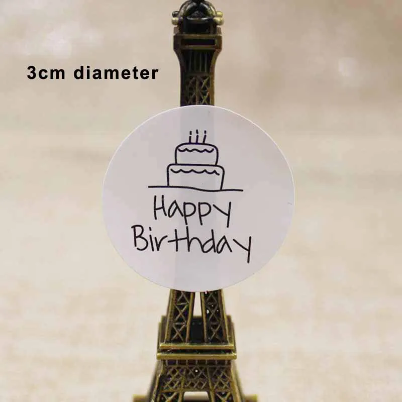 3 8 см диаметр круглый белый/крафт самоклеющиеся спасибо наклейки этикетки для