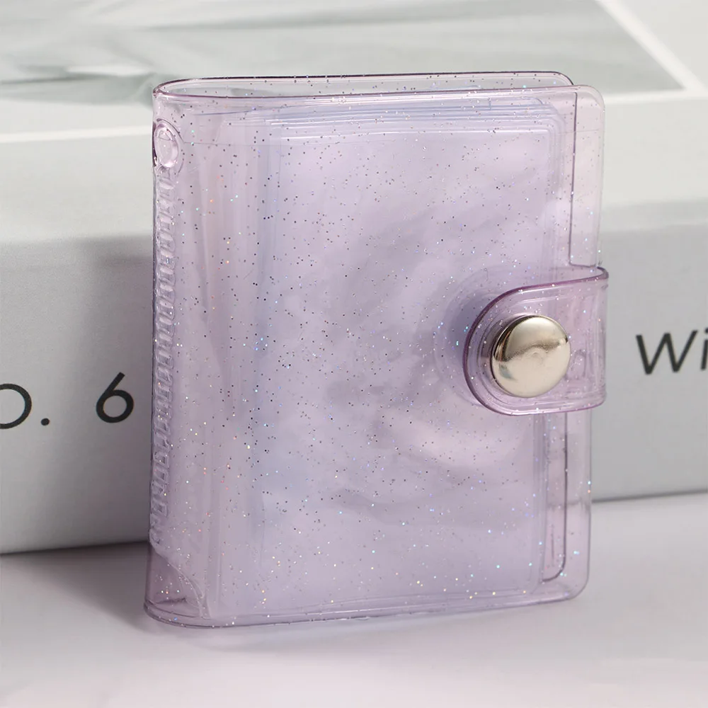 Мини-альбом для фотографий прозрачный держатель карт 16 Карманов 2 дюйма 1 дюйм