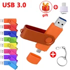 Высокоскоростной флеш-накопитель 3 в 1 USB 3,0, Usb-ключ OTG, USB-накопитель 64 ГБ, 32 ГБ, 16 ГБ, 128 ГБ