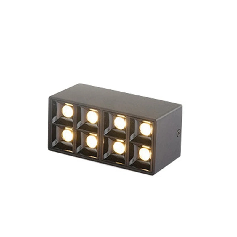 Beste Opbouw Led Plafond Spotlight 16W Dubbele Hoofd Vierkante Cob Woonkamer Gang Gangpad Plafond Spot Light Cube Lamp