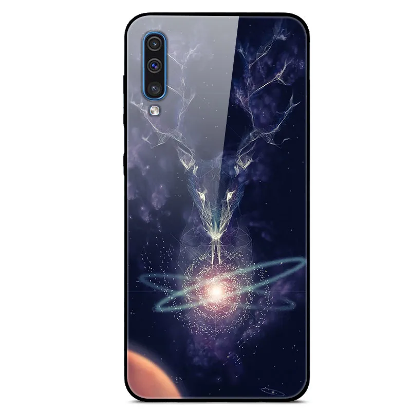 d9 Для samsung Galaxy A50 чехол, стеклянная жесткая задняя крышка для samsung A30S A50S A10 A20 A30 A40 A70 чехол для телефона s бампер A 50 50S 30S - Цвет: d9