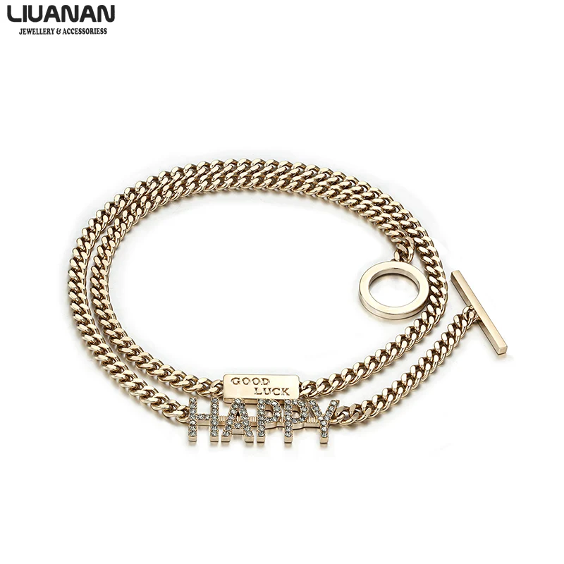 

Vintage Punk Link Chain Necklace for Women Friends Choker Jewelry Gift Rose Gold Color Pendant Statement Jewelry