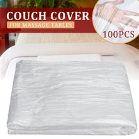 100pcsset spa bed sheets disposable massage table sheet couch cover plastic transparent beauty bed film waterproof salon sheets