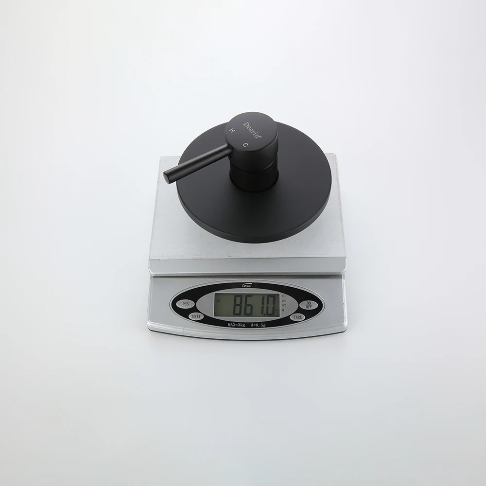 Desrin матовый черный смеситель для душа одномодовая круглая душевая головка набор