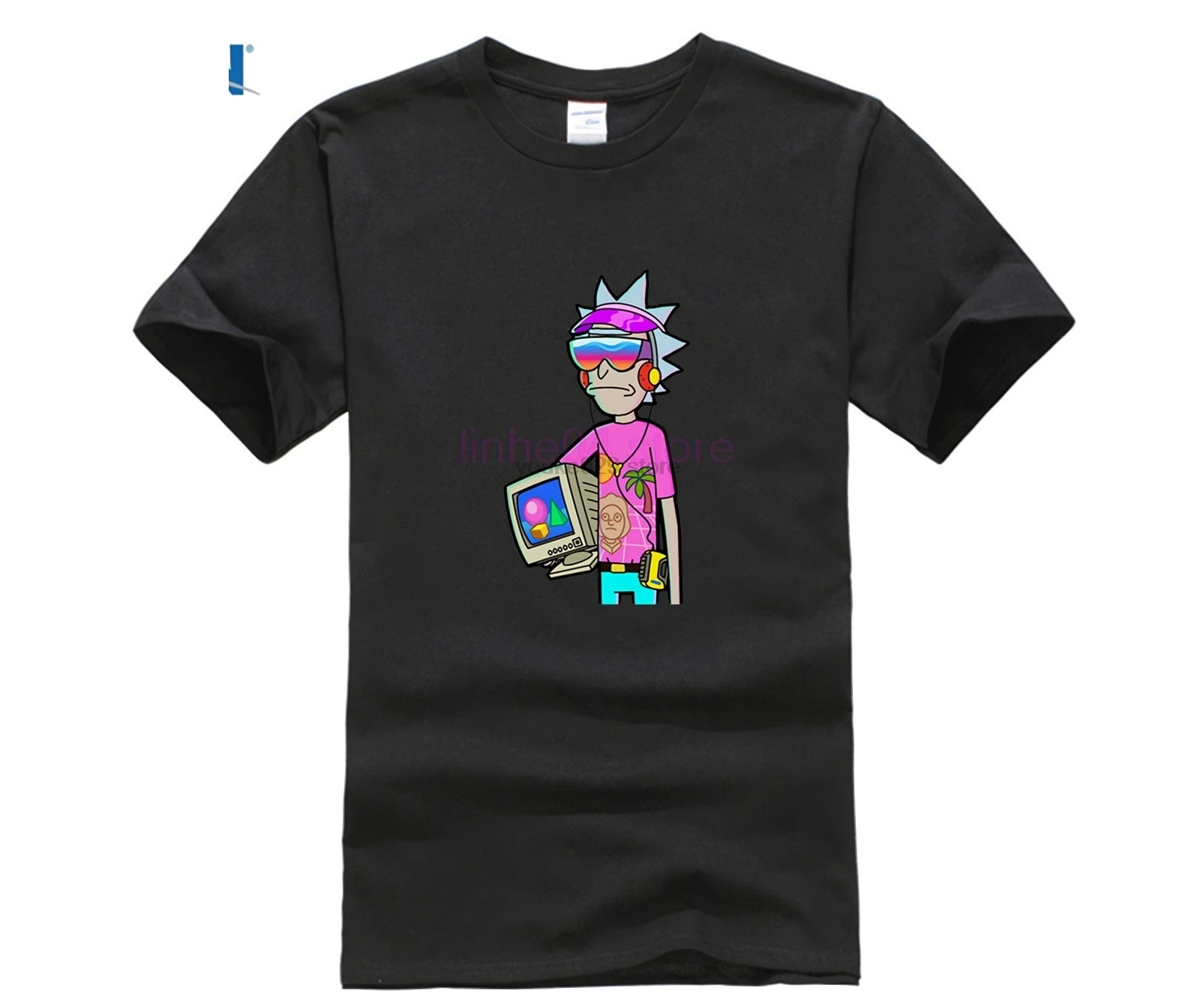 Хлопковая футболка модная бесплатная доставка мужская с круглым вырезом