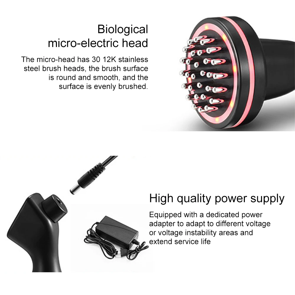 Электрическая кавитационная Массажная расческа физиотерапия вибрирующий для