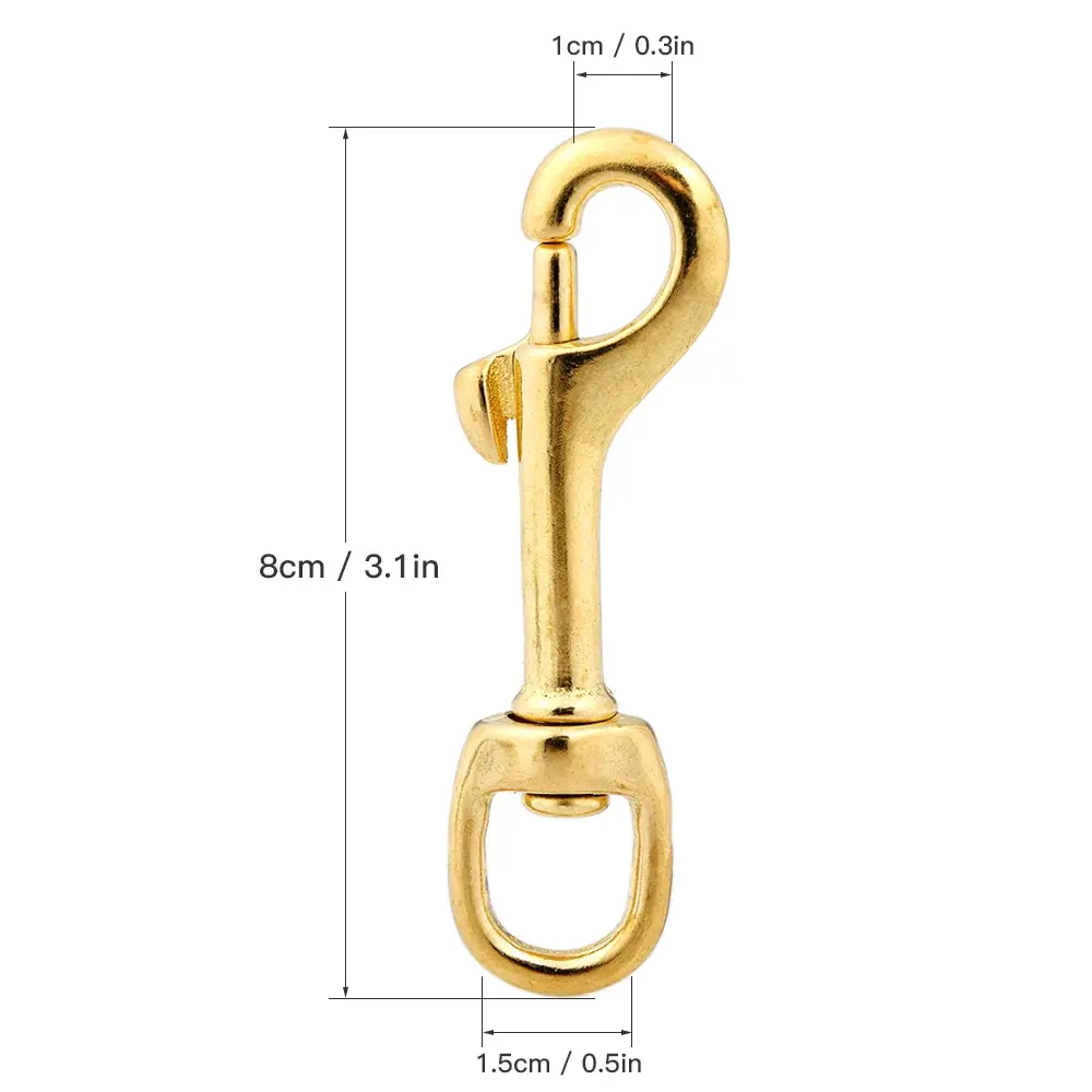 Durable Solid Brass Swivel Eye Clasp Bolt Snap Trigger Hook Heavy Duty Diving Swiver for Boat Kayak Canoe Camping Marine | Спорт и