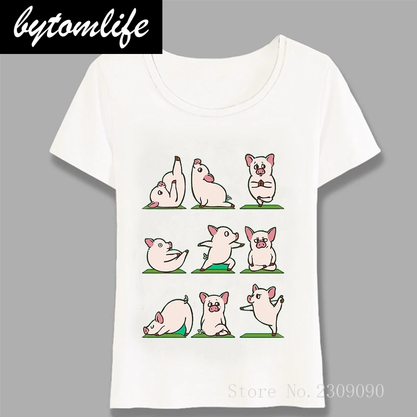 &quotЛучшие друзья&quot Американский хулиган Йог принт футболка женская с милой