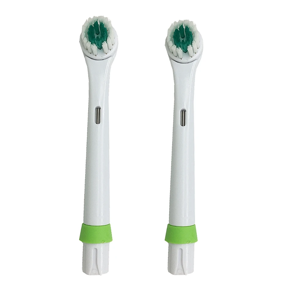 Green 2pcs 2 шт Детские зубные насадки для детей 2 синие насадки для ухода за полостью рта мягкая щетка Сменная головка щетки - Цвет: Green 2pcs