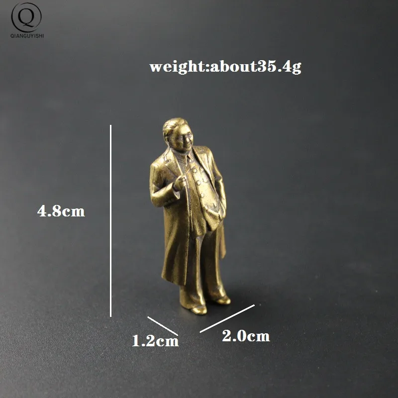 Винтажная латунная мини-брелок Deng Xiao Ping Great Leader кулон для ключей реформирование и