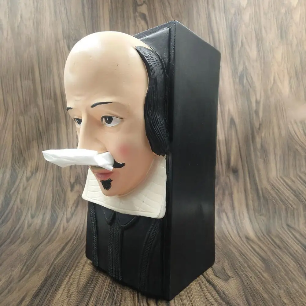 

Reusable Helpful Vintage Shakespeare Pattern Tissue Box Resin Napkin Box Adorable for Home