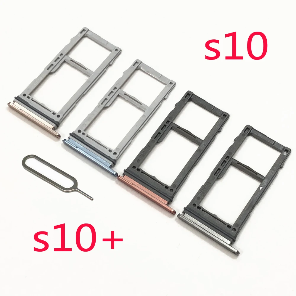 Лоток для SIM карты телефона Samsung S10 Plus G975F G973F G973 Galaxy + G975 оригинальный корпус новый