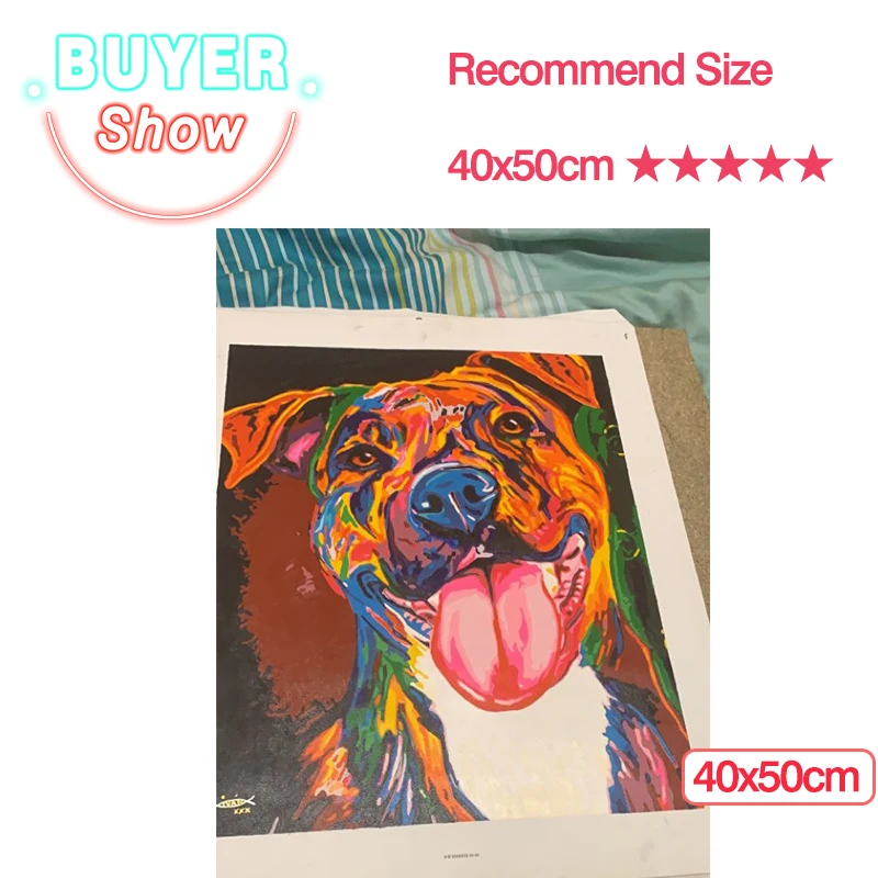 AZQSD фото картина маслом по номерам Животные ручной работы подарок Раскраска