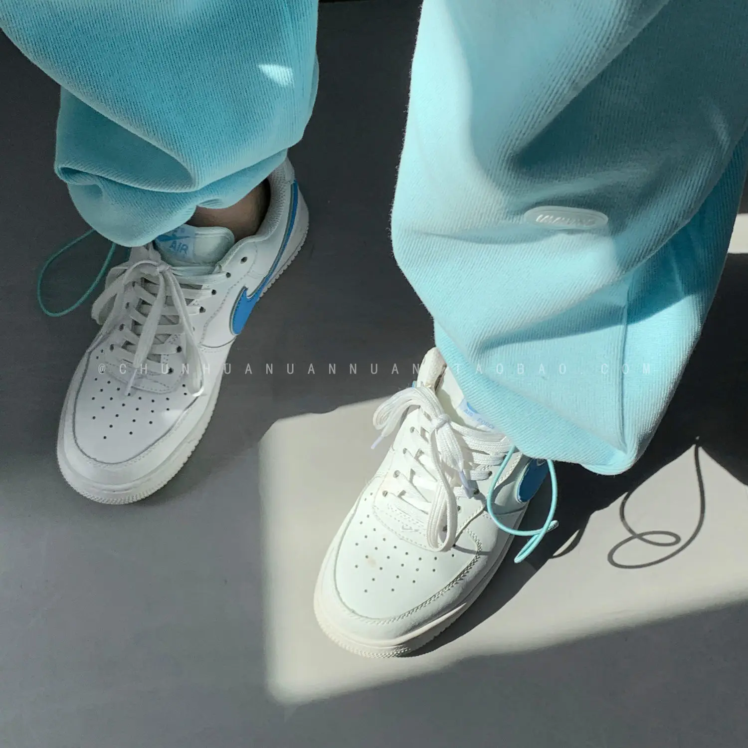 

Homemade American loose and thin label letter drawstring Leggings women's spring and summer elastic waist sports pants leisure