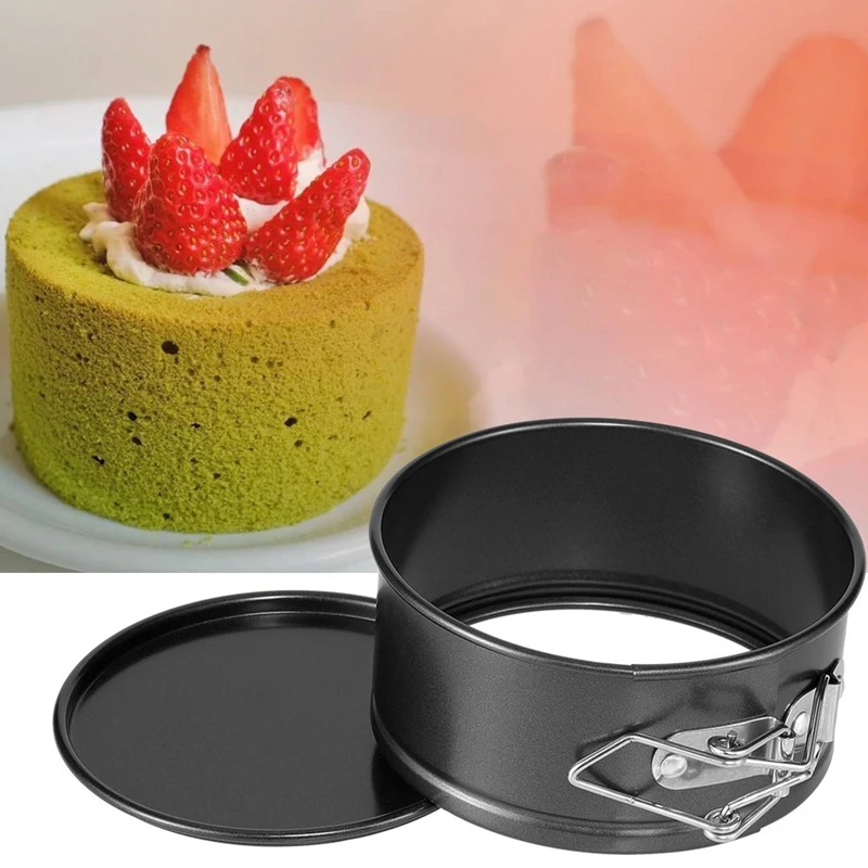 

4-Inch Mini Springform Pan Set - 4 Piece Small Nonstick Cheesecake Pan For Mini Cheesecakes, Pizzas and Quiches