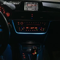 radio trim led dashboard for bmw 3 4 series f30 f32 f36 center console ac panel light blue and orange color atmosphere lamp