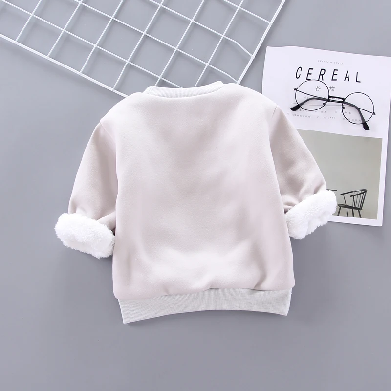 DIIMUU теплые толстовки для маленьких девочек Одежда мальчиков зимние пуловеры