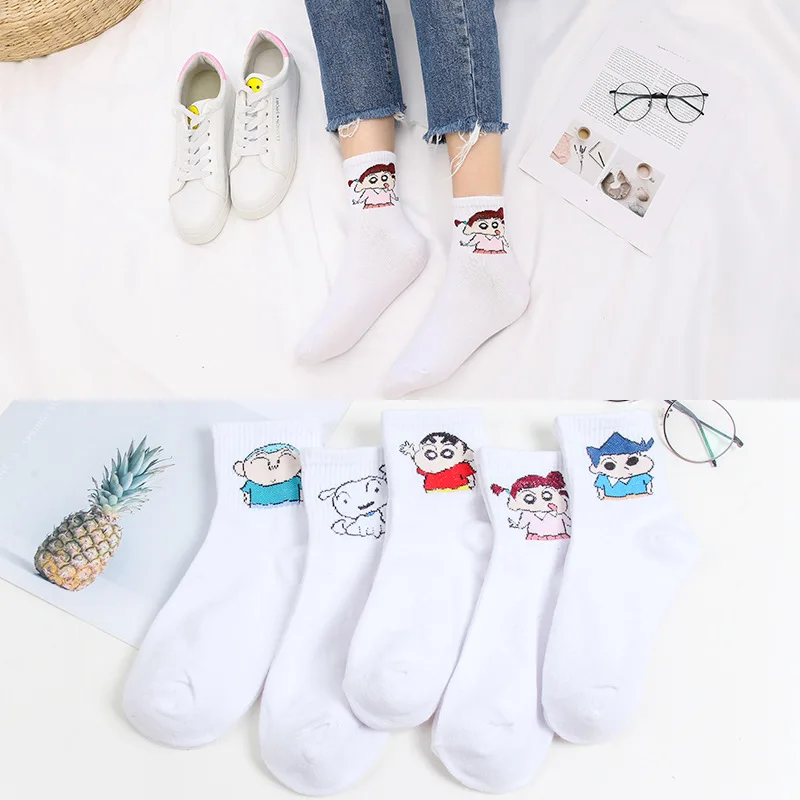Женские хлопковые короткие носки с героями мультфильмов Обувь для косплея Аниме