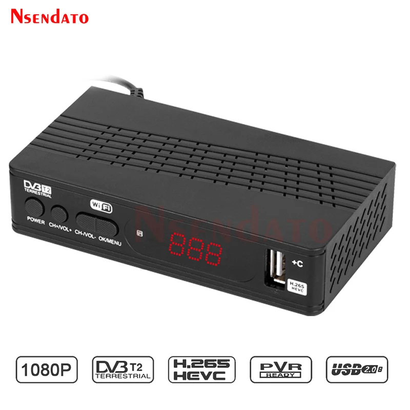 

1080P HEVC 265 Digital Terrestrial decoder DVB-T/T2/C TV Tuner H.265 TV Receptor DVBT2 Set-top TV Box Wifi dvb t2 TV Receivers
