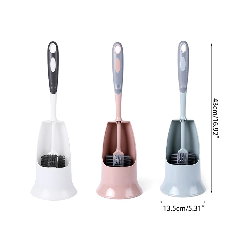 

13MA Toilet Brush And Holder,Toilet Bowl Cleaning Brush Set,Under Rim Lip Brush And Storage Caddy For Bathroom