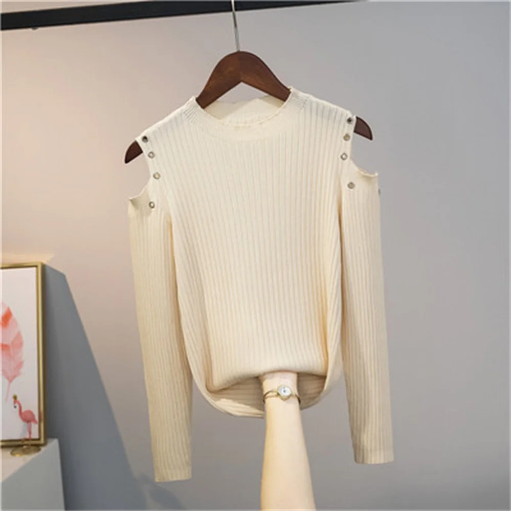 Одежда для весны и осени новый универсальный облегающий пуловер свитер