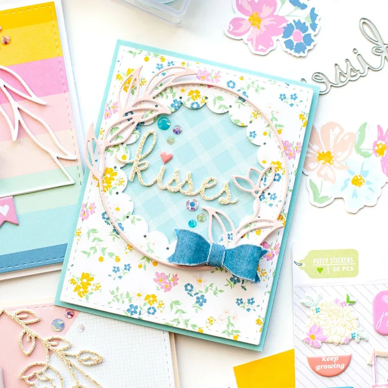 Frame Builder Botanical Circle Cutting Dies Metal Stencils for DIY Scrapbooking Album Paper Cards Craft Decor New 2020 Die | Дом и сад