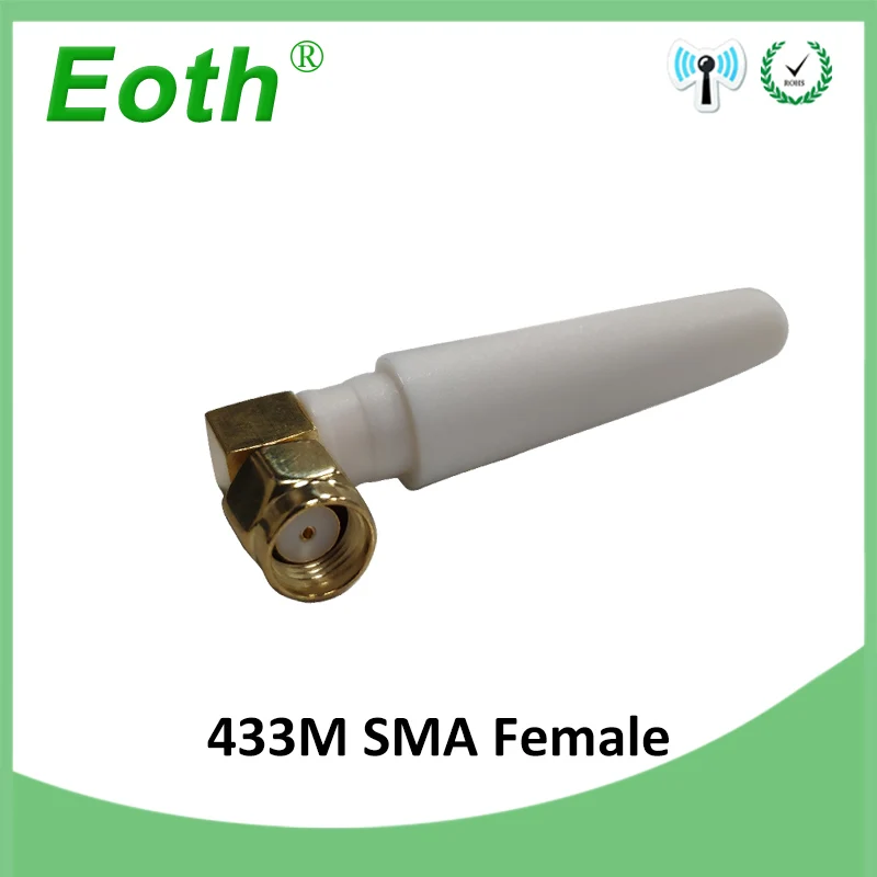 EOTH 5pcs 433mhz antenna 2~3dbi sma female lora antene pbx iot module lorawan signal receiver antena high gain