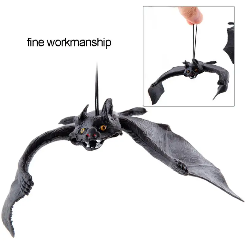 5 шт. Хэллоуин летучая мышь реалистичные Висячие летучие мыши резиновые страшные