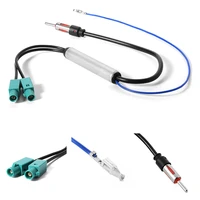 1pc car radio antenna audio signal amplifier booster cable dual fakra aerial adaptor suitable for audi volkswagen