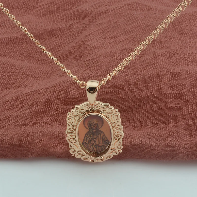 FJ Женская фотография 585 цвет розовое золото|Подвески| |